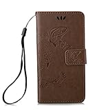 UNEXTATI iPhone SE ケース 手帳型 保護 ケース 高品質 PU レザー ストラップ付き カード収納ケース カバー 耐衝撃 スタンド機能 付き Apple iPhone SE ケース 