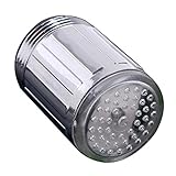蛇口 LEDライト　３色に変化　水が光る 　キッチン バスルーム 浴室用