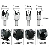 RaiFu ドリルセット 4PCS/セット コルク クロー型 炭素鋼 木工 コルクナイフ 木工ドリルツール