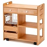 キッチンワゴン キャスター付き 日本製 天然木キッチンワゴン 12088