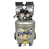 シンセイ 静音オイルレス縦型コンプレッサー 38L HS-38