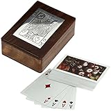 Set of 8 - Handcrafted Wooden Boxes for Storage Playing Card Holder with Deck of Card Artisan Crafte