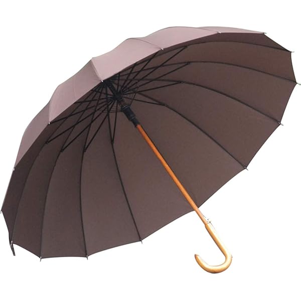 独特★創意 傘  晴雨傘  防風 16骨 繊維骨 実木ハンドル  レトロ感 6 Amazon | 長傘 木柄傘 晴雨兼用 16骨手動傘 傘 耐強風 超撥水
