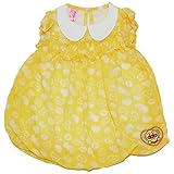 2016年 夏物 アンパンマンガール シフォン 裏天竺 バルーンワンピース Anpanman Girl イエロー◇80cm