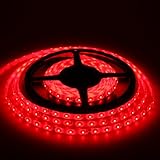 TOPCHANCES 5メーターリールレッド柔軟なリボンリボン3528 LEDストリップライト、600 LED、5 M（16.4フィート)スプール、12 VDC input-red
