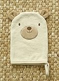 [Organic Shop] Organic Baby Bath Gown Washcloth Seat Belt Cover (Wash Cloth (Bear)) by Bless Nature