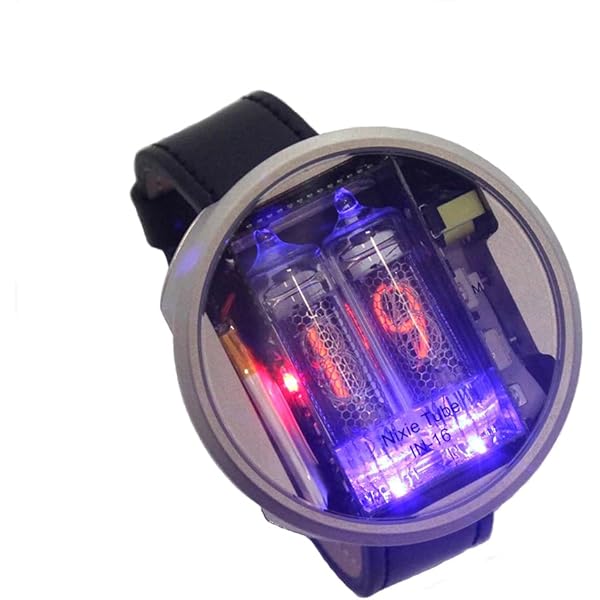 Amazon.co.jp: ニキシー管時計、ストラップ付きIN-16時計、ワイヤレス