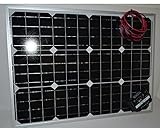 ZERO com●５０Ｗセット防水 コード付き ソーラーパネル（12V）＋10Aチャージコントローラー（12Ｖ/24Ｖ兼用）バッテリー充電　太陽光発電　船・車