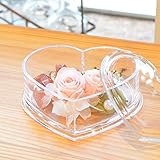 [florence du]【わけあり】プリザーブドフラワー 2輪バラハートクリアケース (ピンク&ピンク)