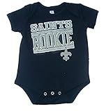 新しいOrleans Saints Rookie Infant Onesieサイズ24ヶ月ボディースーツ – ブラック&サテンゴールドクリーパー