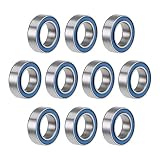 uxcell ベアリング MR106-2RS 深溝玉軸受 6mm内径 10mm外径 3.0mm幅 ボールベアリング 二重シール クロム鋼 Z2 10個