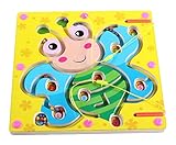 両面木製キッズのおもちゃの迷路パズル教育迷路ゲームルード、ビー