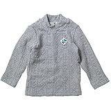 《H28年秋冬物》(日本製) BO-PEEP(ボーピープ) 変わり織りジャガードハイネック長袖Tシャツ 90cm/GY NO.DP-63700