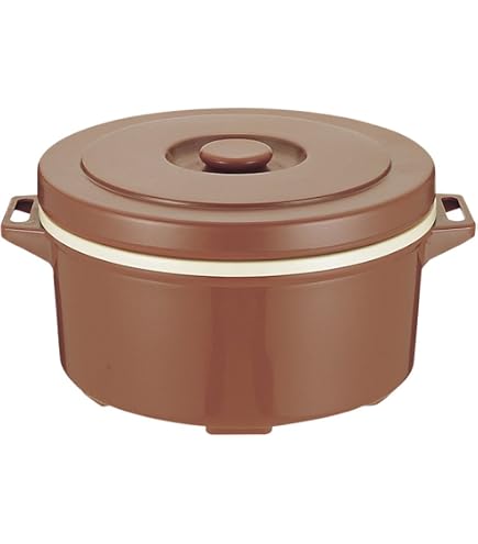 Amazon｜台和 プラスチック保温食缶 ご飯用 大 ブラウン 380x324x高