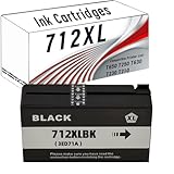 712XL 712 XL for HP T650 T250 T630 T230 T210用互換性のあるインクカートリッジ (712XL Black)