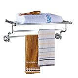 Rozin 現代のスタイル 浴室 トイレ用 タオル ラック ホルダー クロムめっき タオル掛け 壁取り付け