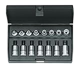Schraubendreher-Satz 3/8Zoll 15-tlg Innen-Außen-TORX [並行輸入品]