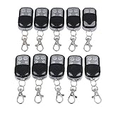 BQLZR 4チャンネル433 MHzブラックRFワイヤレスリモート制御学習コード1527受信機key-ring 10個パック