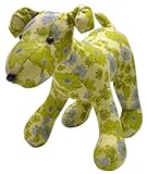 PLATA 【 グリーン 】 お花柄 犬 の ぬいぐるみ ３色