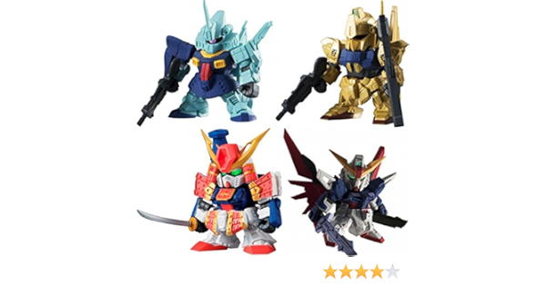 Amazon 機動戦士ガンダム ガシャポン戦士フォルテ05 アソート4種セット F026 デスティニーガンダム F027 百式 F028 ディジェ F031 武者駄舞留精太 プラモデル 通販