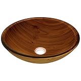 MR Direct 628 Wood Grain Glass Vessel Bathroom Sink by MR Direct