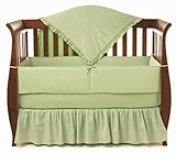 American Baby Company Heavenly Soft Minky Dot 4-Piece Crib Bedding Set Celery [並行輸入品]