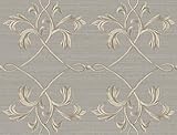 Warner BRL98013 April Charcoal Acanthus Lattice Wallpaper, Light Grey [並行輸入品]