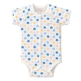 赤ちゃんの城 前開きミニオール くまくま 60 サックス