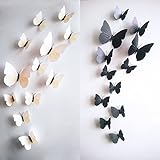 Amaonm® 24pcs 3d Vivid Special Man-made Lively Butterfly Art DIY Decor Wall Stickers Decals Nursery 