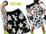 LOVE BANK ドクロ 星 メッシュ ハーフパンツ タグサイズ5 黒