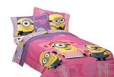 Universal's Minion Girls Way 2 Cute Microfiber Twin Sheet Set [並行輸入品]