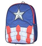 Marvel Little Boys Captain America 16 Inch Backpack, Blue, One Size [並行輸入品]