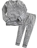 [Vaenait Baby]キッズ子供ベビー服綿100％ルームウェア長袖パジャマ寝間着上下セット Melange Grey S