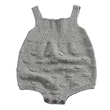 【ノーブランド品】ベビー服　袖なし　セーター　股ボタン付き　ドット柄　ニットベスト　3ヶ月～1歳