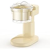 【2022進化モデル】かき氷機 電動 かきごおり機 ガリガリ バラ氷/冷凍フルーツに適用 替刃付き 水洗える 650ml大容量 過熱保護 操作簡単 ベージュ