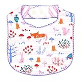 今治タオル もり 片面ガーゼ ベビータオル isso ecco (スタイ, ピンク)