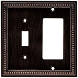 Brainerd 64407ビーズシングルスイッチ/ Decorator壁スイッチプレート/プレート/カバー、ベネチアブロンズ色: Venetianブロンズ、モデル：64407