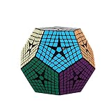 メガミンクススピードキューブブラックステッカー十二面体マジックキューブ、子供向けパズルブレインティーザー、高難易度3Dパズル,Dodecahedron cube 8×8