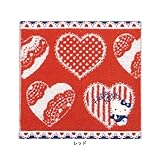 （内野）UCHINO Hello Kitty(ハローキティ) KTプリティハート タオルハンカチ レッド