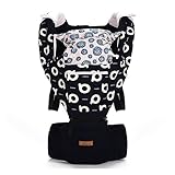 抱っこひも 防寒 ベビーキャリー lanova 赤ちゃん用抱っこ紐 (丈夫 柔らか スリーピングフード&よだれカバー付き) コン