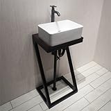 洗面台 洗面化粧台 「陶器洗面ボウル＋洗面化粧台＋単水栓＋プッシュ式排水栓＋トラップ」の５点セット 〔ＩＤＳ-６〕INK-1401266Hset