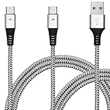 GoodsLand 【 2本 セット 】 最大 2.4A USB to Type-C 急速充電 ケーブル 充電 タイプC typec 【 シルバー 1.2m + 1.8m 】 GD-TYPC-2SET-SV-1X2