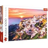 1000ピース ジグソーパズル Trefl ギリシャ サントリーニ島の夕日 Sunset over Santorini 48×68cm 10435