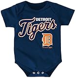 MLB Detroit Tigers Boys Infant Miguel Cabrera Rookieの名前と番号Jersey Onesie、アスレチックネイビー、24ヶ月