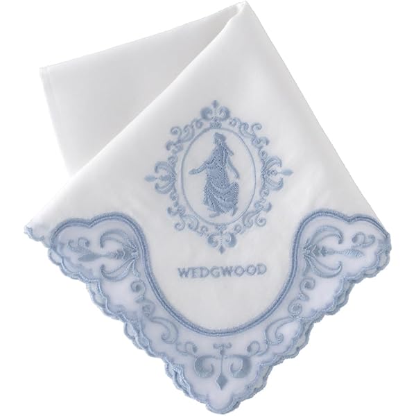 Amazon | [ウェッジウッド] 刺繍ハンカチ (ブルー) ジャスパー