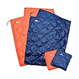 down quilt blanket ブランケット 毛布 アヒル キャンプ アウトドア 保温防寒 (Orange)