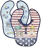 オーパス SANDRADEE お食事エプロン EVA樹脂 袖なし 2枚組 セット 男の子 ベビー 新生児