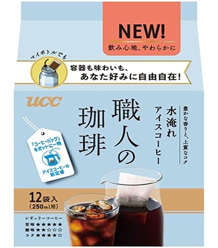 Amazon.co.jp: UCC 職人の珈琲コーヒーバッグ水淹れアイスコーヒー 12