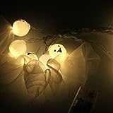 Liebeye ハロウィーン　ストリングライト　イルミネーションライト　LED 屋内　屋外　バッテリー駆動 ゴースト人形　ハロウィン　リンク可能　クリスマスライト　妖精ライト　クリスマスの装飾 ウォー