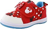 (ディズニー) Disney DS0180 キッズ ベビー ローカット スニーカー ミッキー ミニー (12.5cm, レッド)